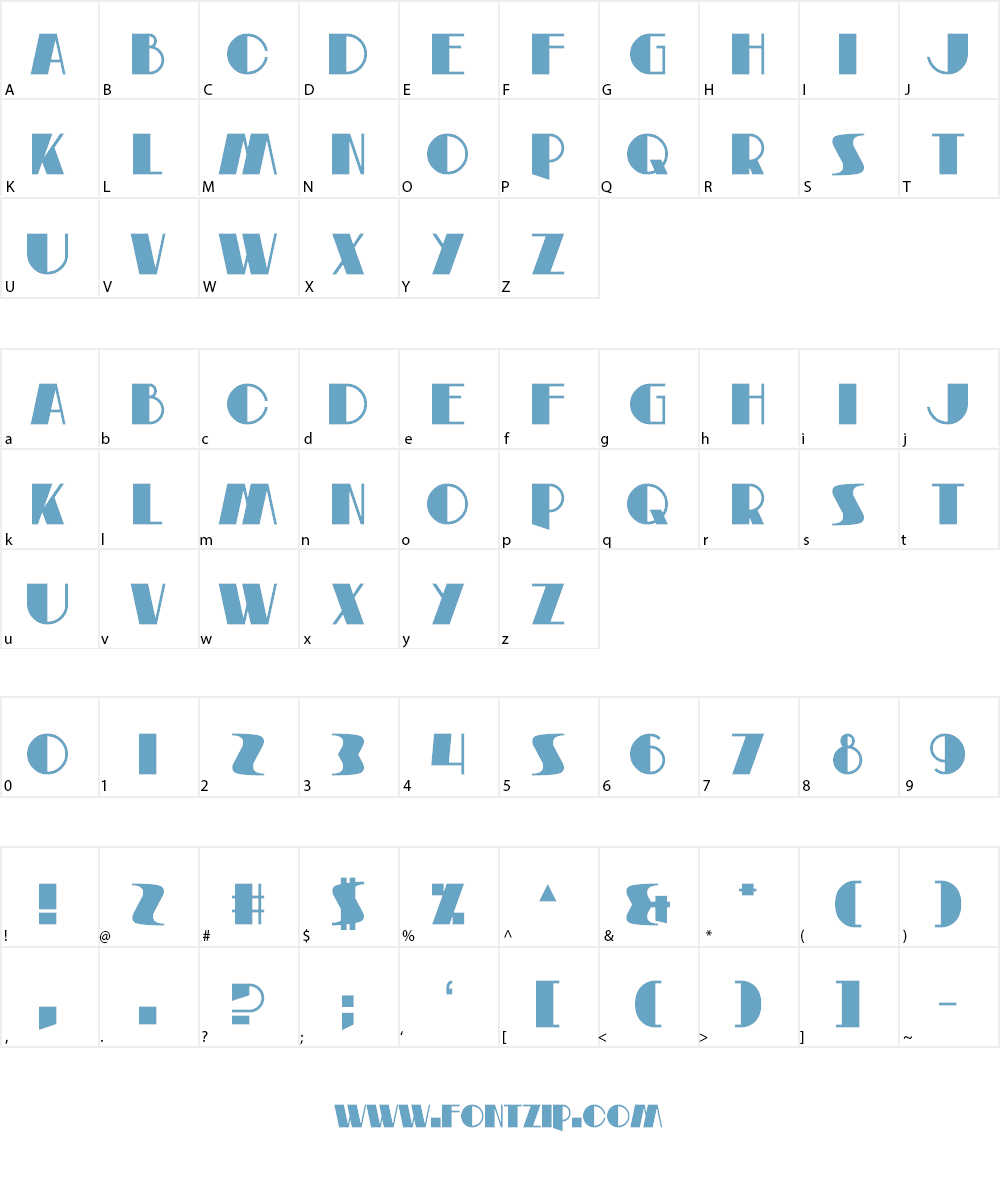 Riemann Theatre Font Character
